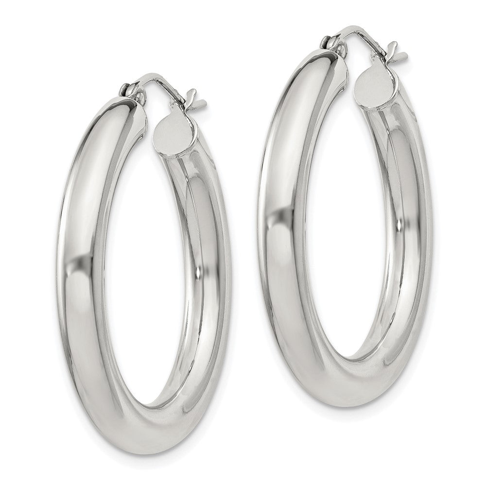 Sterlingsilber 4mm Rund Creolen