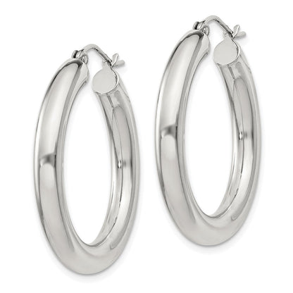 Sterlingsilber 4mm Rund Creolen