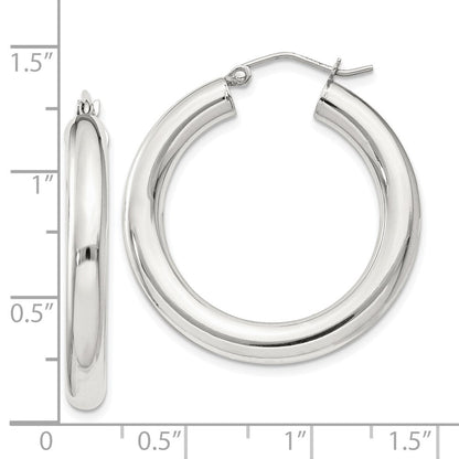 Sterlingsilber 4mm Rund Creolen