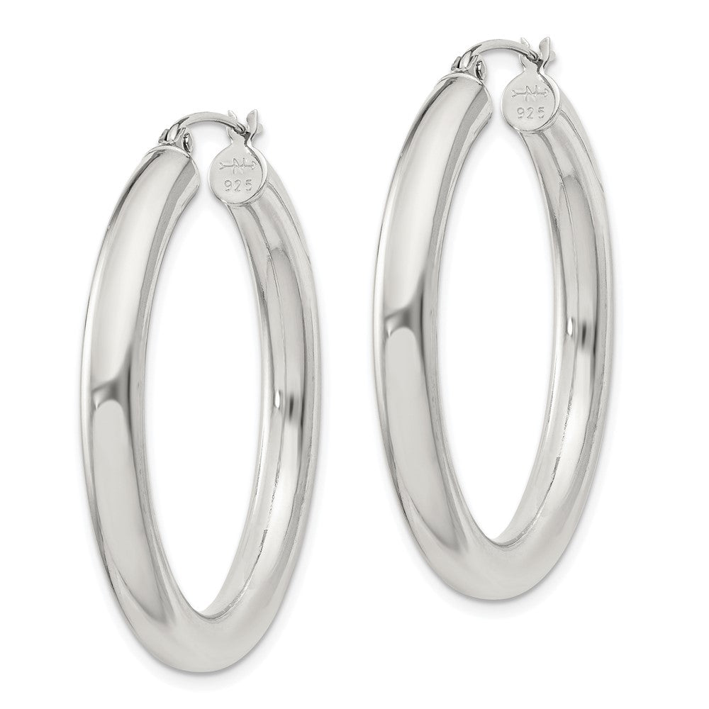 Sterlingsilber 4mm Rund Creolen
