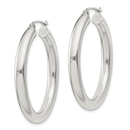 Sterlingsilber 4mm Rund Creolen