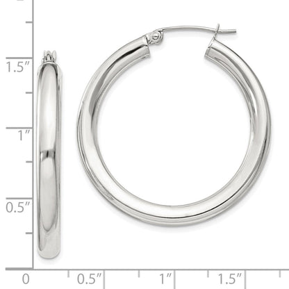 Sterlingsilber 4mm Rund Creolen