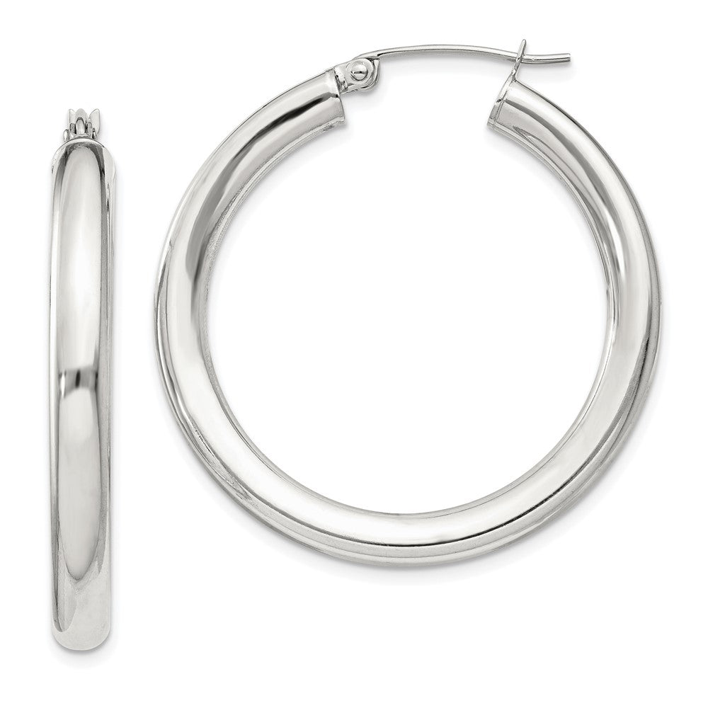 Sterlingsilber 4mm Rund Creolen