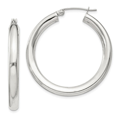 Sterlingsilber 4mm Rund Creolen