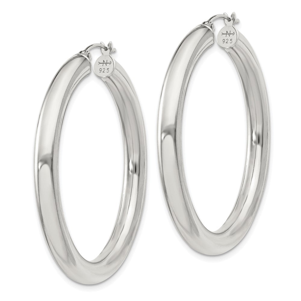 Sterlingsilber 4mm Rund Creolen