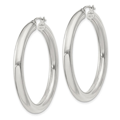 Sterlingsilber 4mm Rund Creolen