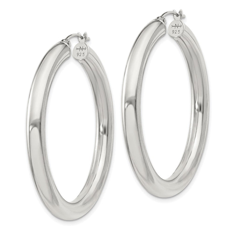 Sterlingsilber 4mm Rund Creolen