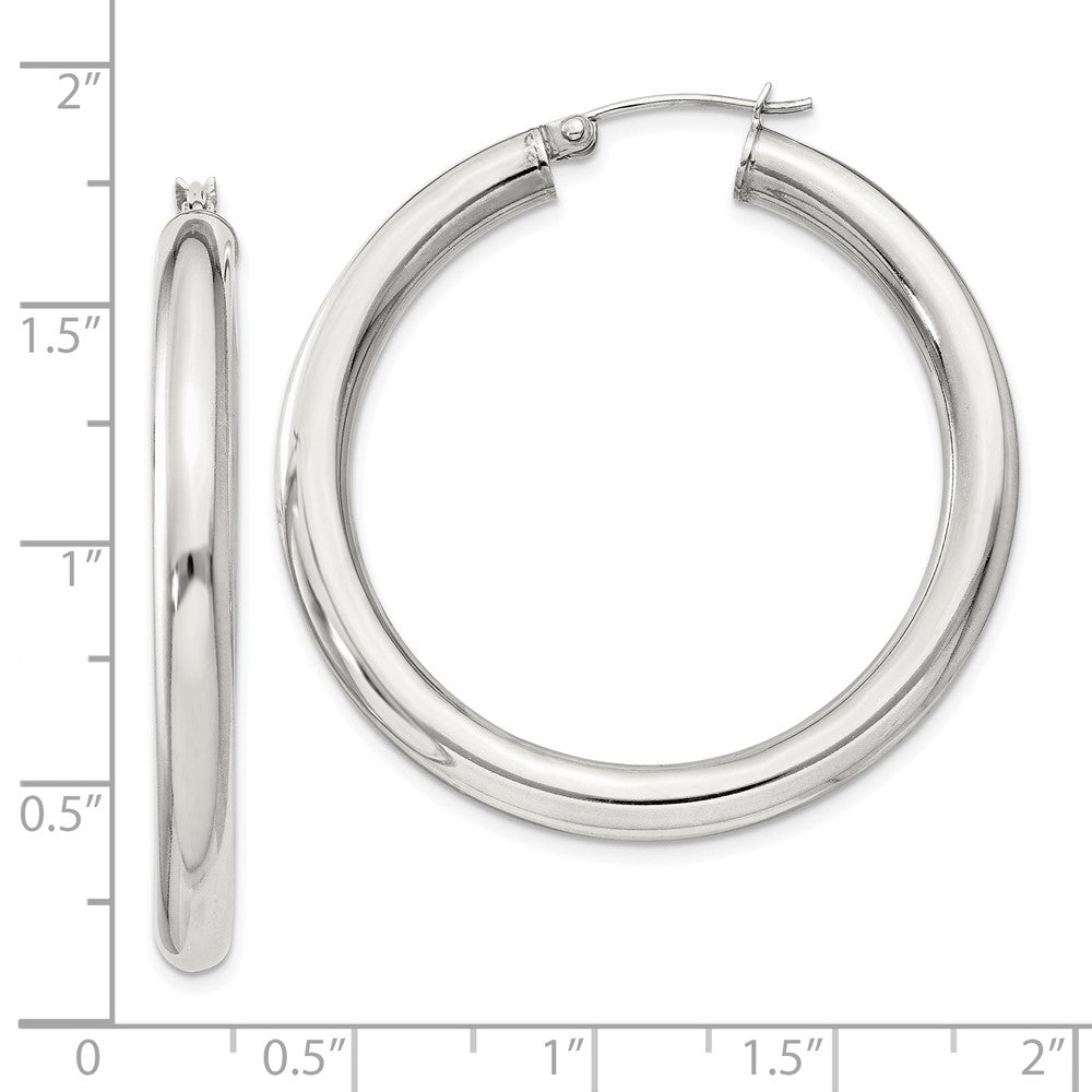 Sterlingsilber 4mm Rund Creolen
