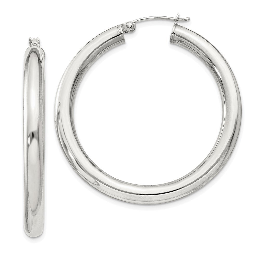Sterlingsilber 4mm Rund Creolen
