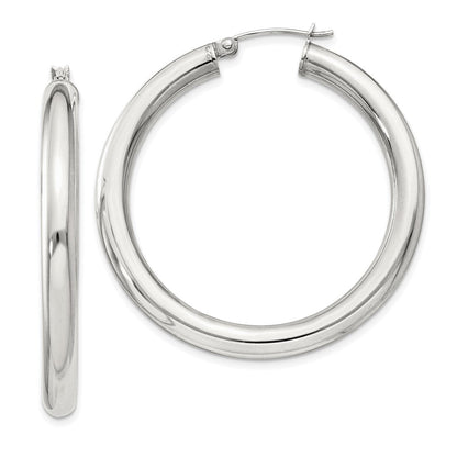 Sterlingsilber 4mm Rund Creolen
