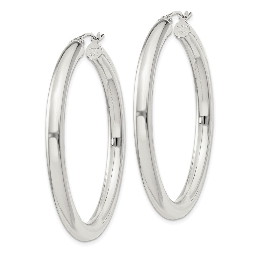 Sterlingsilber 4mm Rund Creolen
