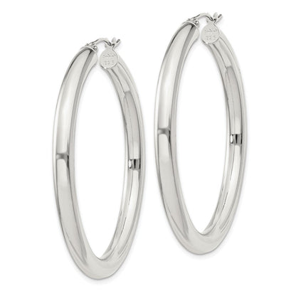 Sterlingsilber 4mm Rund Creolen