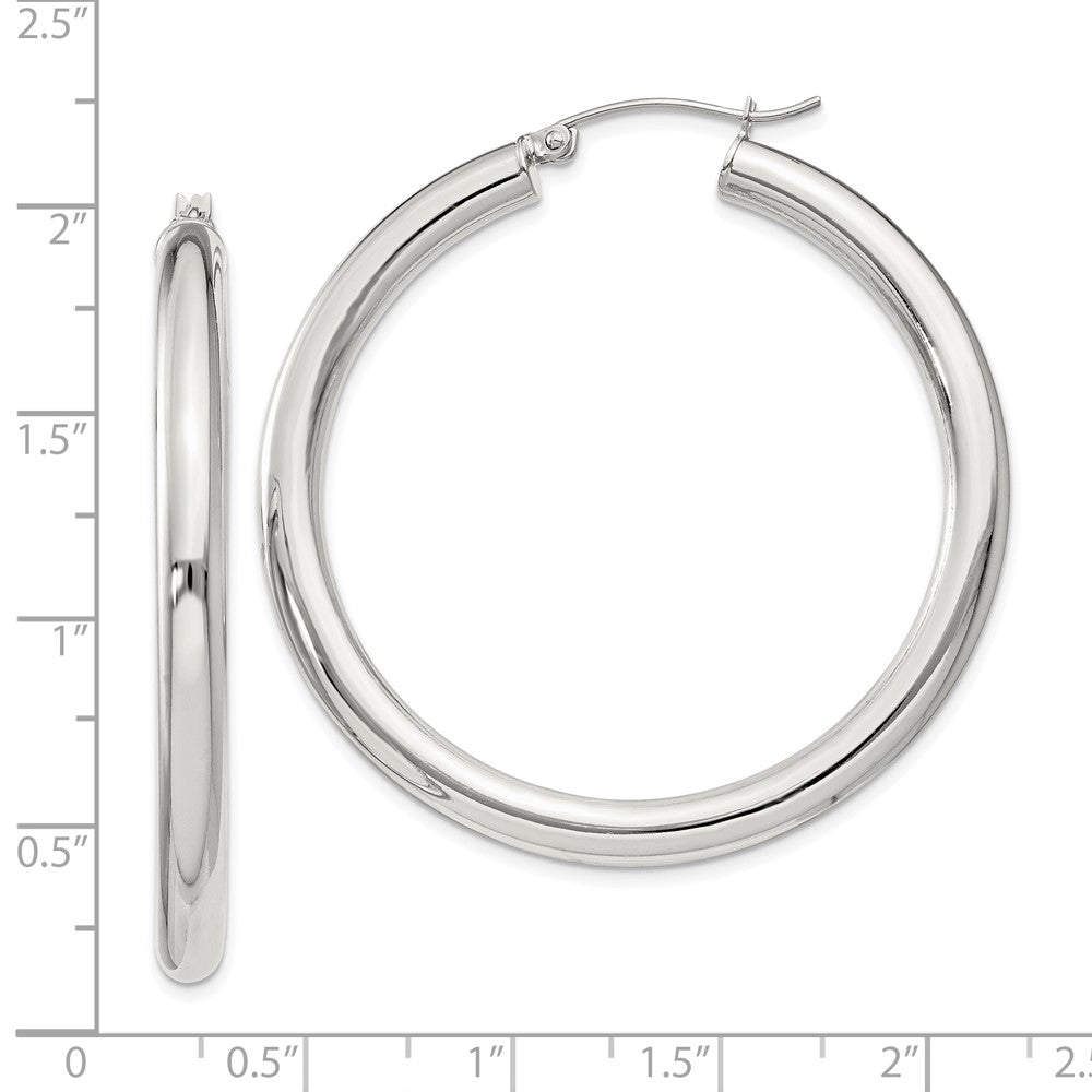 Sterlingsilber 4mm Rund Creolen