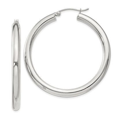 Sterlingsilber 4mm Rund Creolen