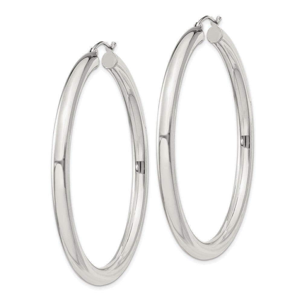 Sterlingsilber 4mm Rund Creolen