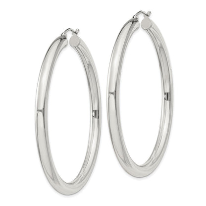 Sterlingsilber 4mm Rund Creolen