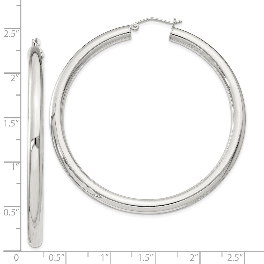 Sterlingsilber 4mm Rund Creolen