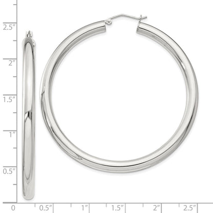 Sterlingsilber 4mm Rund Creolen