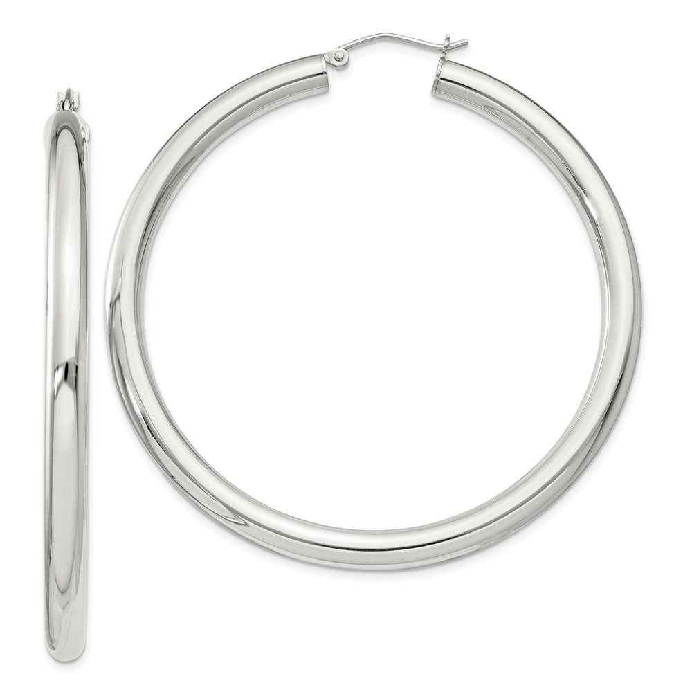 Sterlingsilber 4mm Rund Creolen
