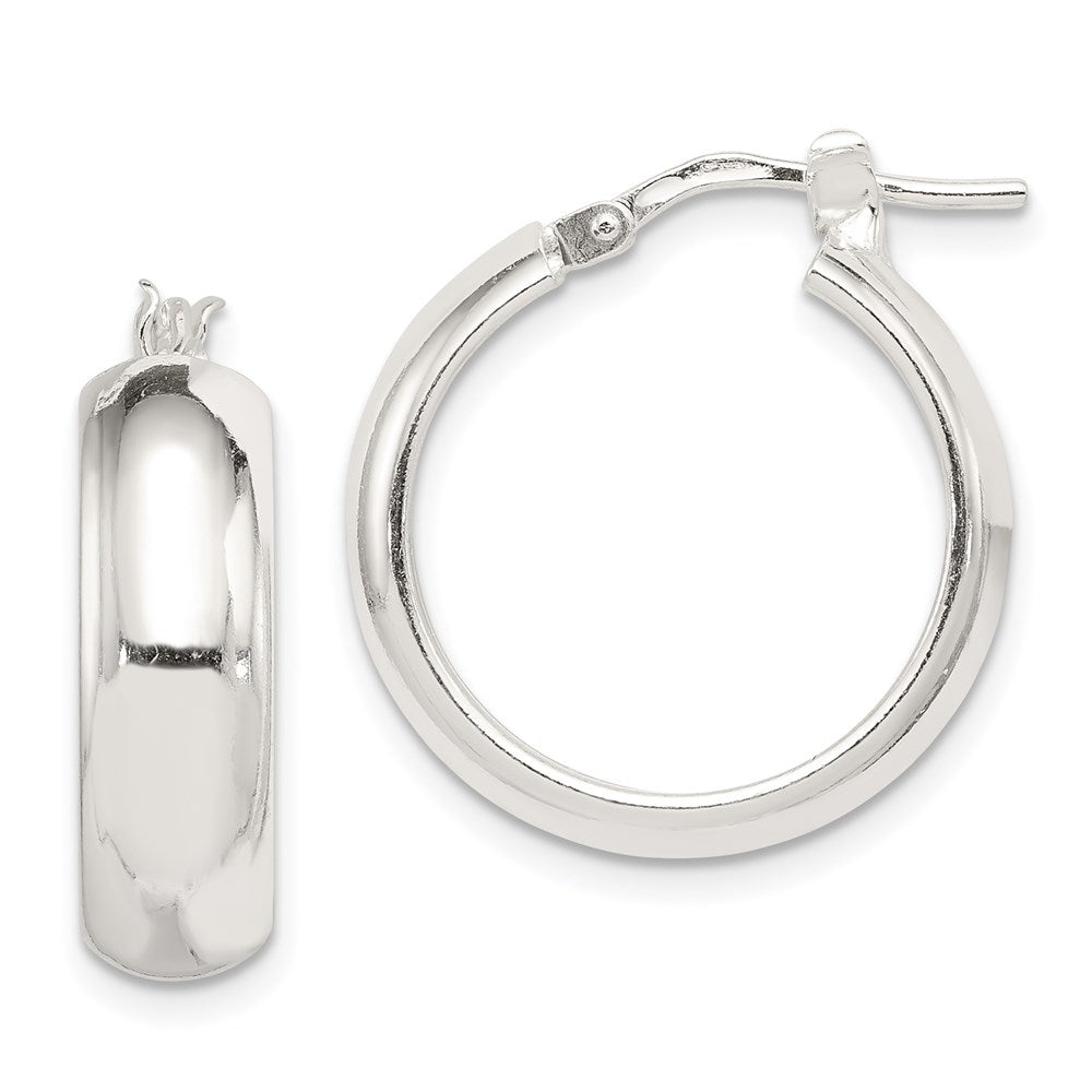 Sterlingsilber Poliert 6mm Rund Creolen