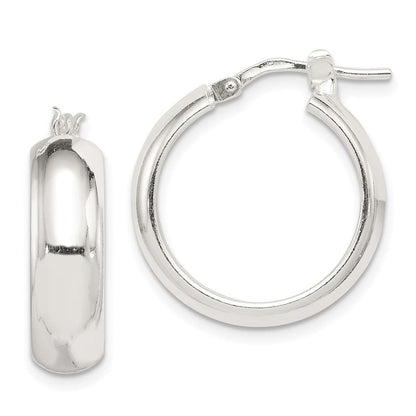 Sterlingsilber Poliert 6mm Rund Creolen