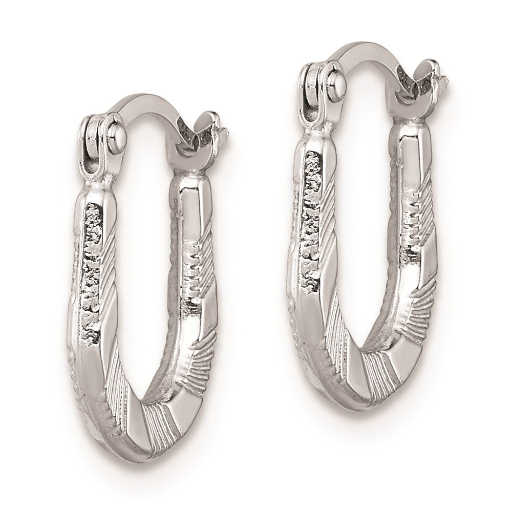 Sterlingsilber Rhodiniert Diamantiert Creolen