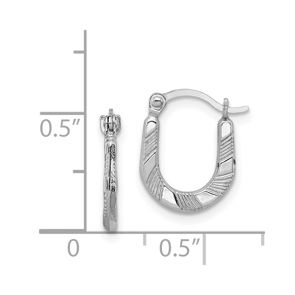 Sterlingsilber Rhodiniert Diamantiert Creolen