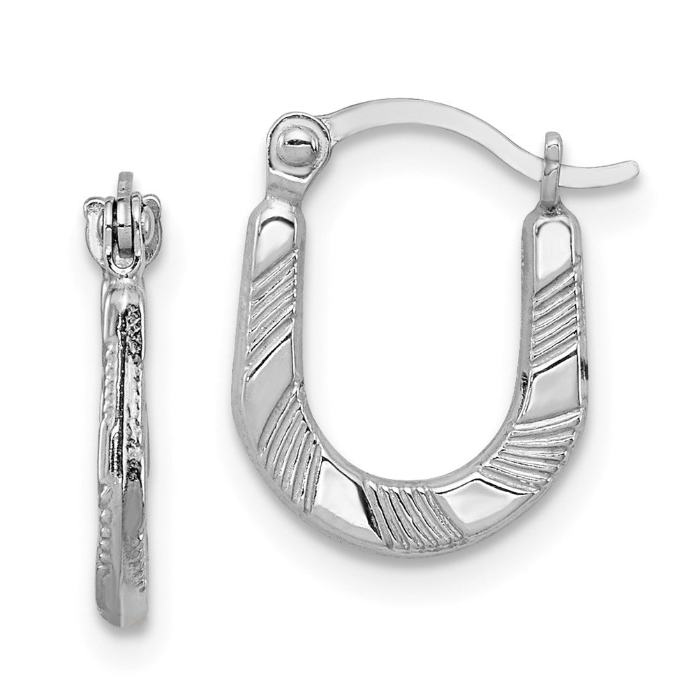 Sterlingsilber Rhodiniert Diamantiert Creolen