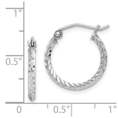 Sterlingsilber Rhodiniert Diamantiert Creolen