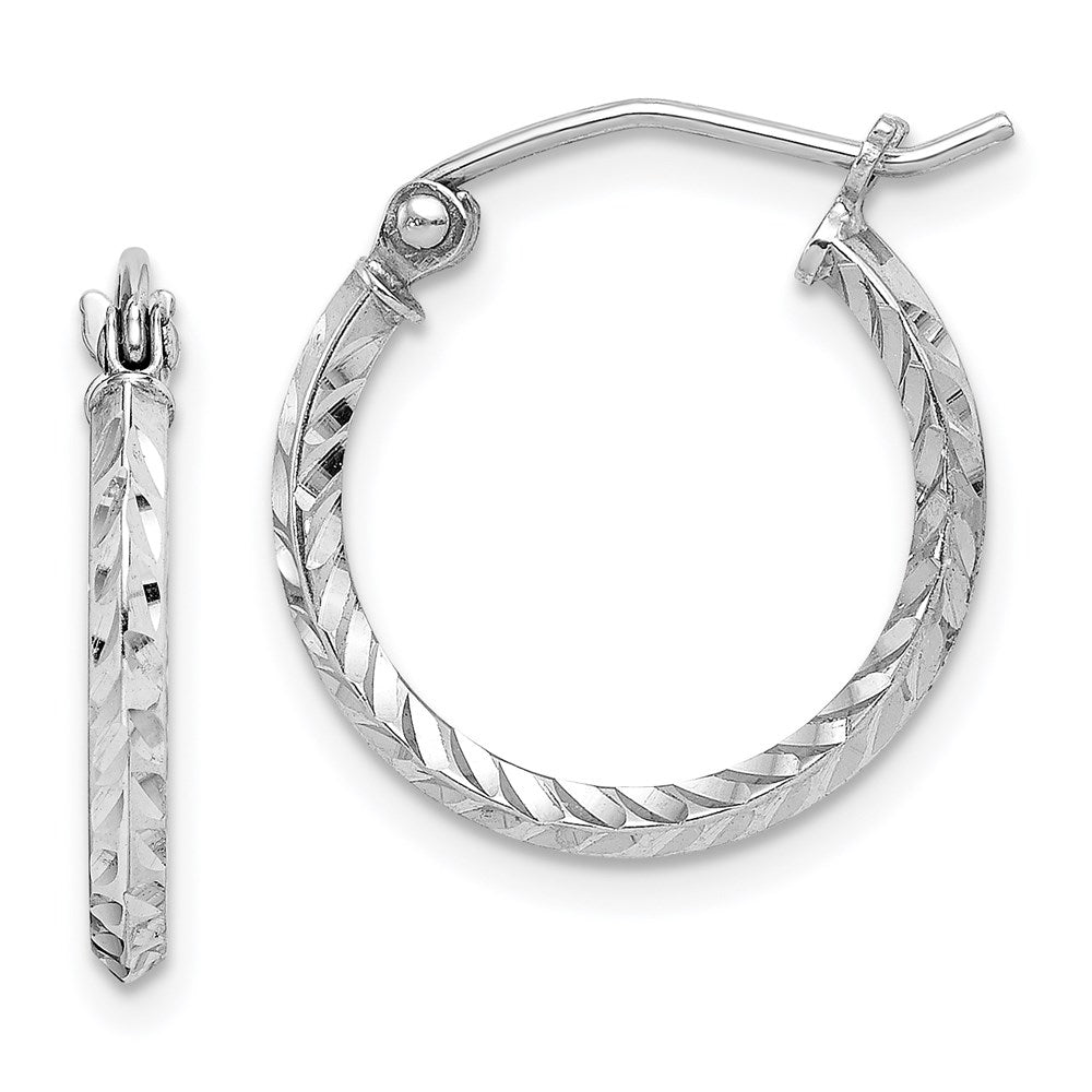 Sterlingsilber Rhodiniert Diamantiert Creolen