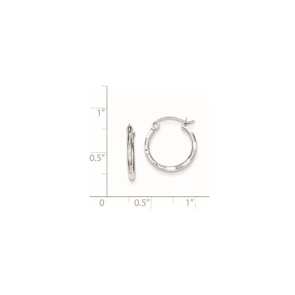 Sterlingsilber Rhodiniert Diamantiert Creolen