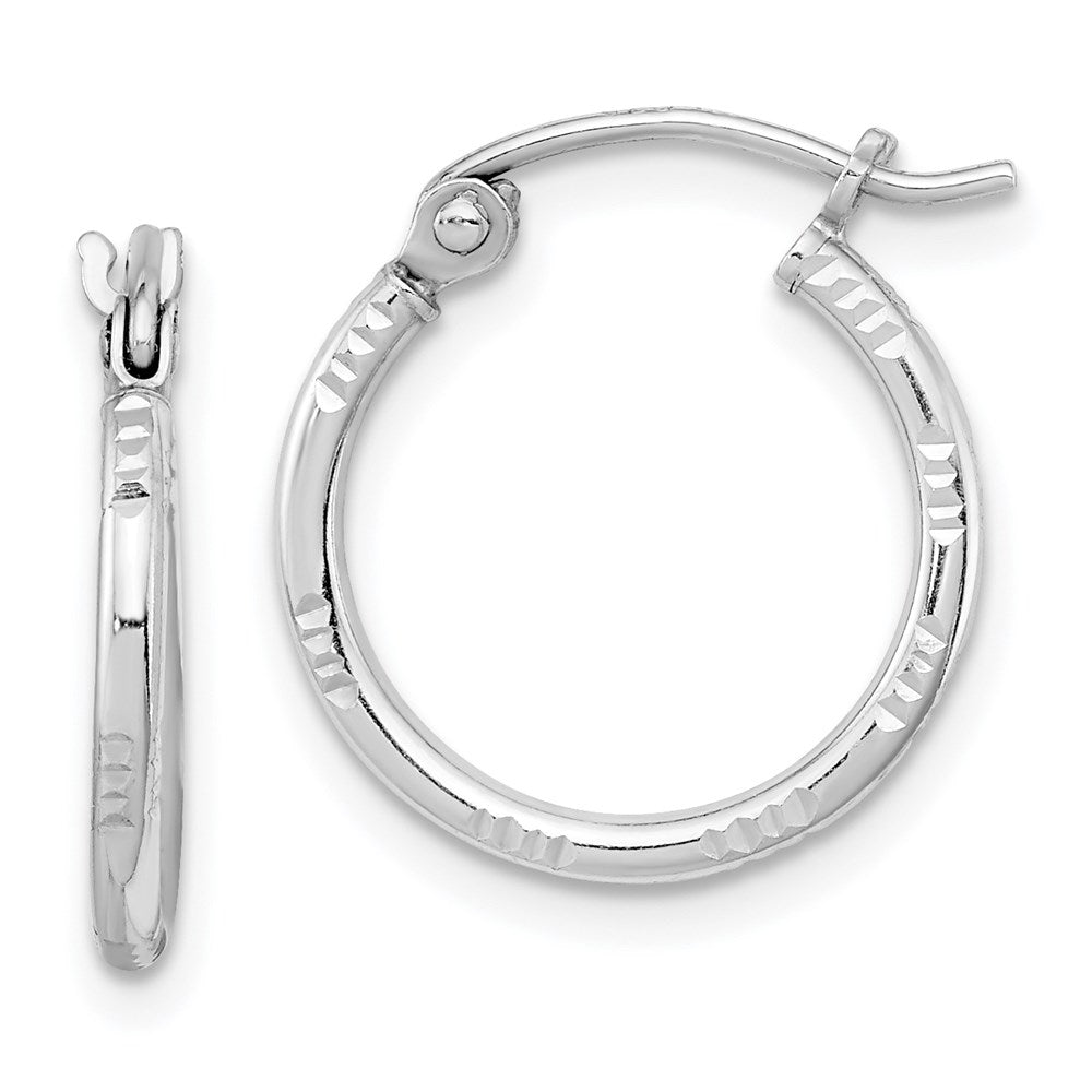 Sterlingsilber Rhodiniert Diamantiert Creolen
