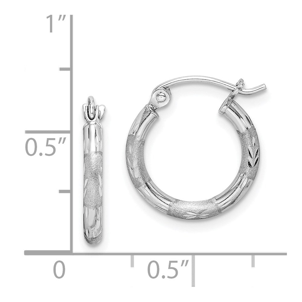 Sterlingsilber Rhodiniert Diamantiert Creolen