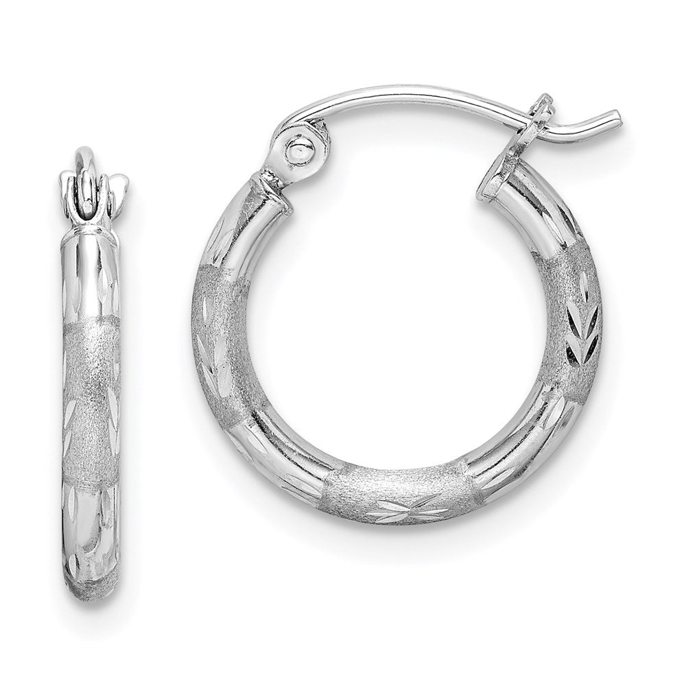 Sterlingsilber Rhodiniert Diamantiert Creolen