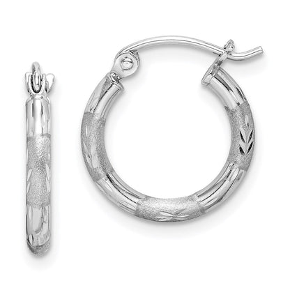 Sterlingsilber Rhodiniert Diamantiert Creolen
