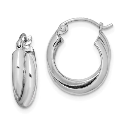 Sterlingsilber Rhodiniert Doppelt Creolen