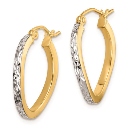 Sterlingsilber Rhodiniert Vermeil Diamantiert 2.5mm Gebogen Creolen