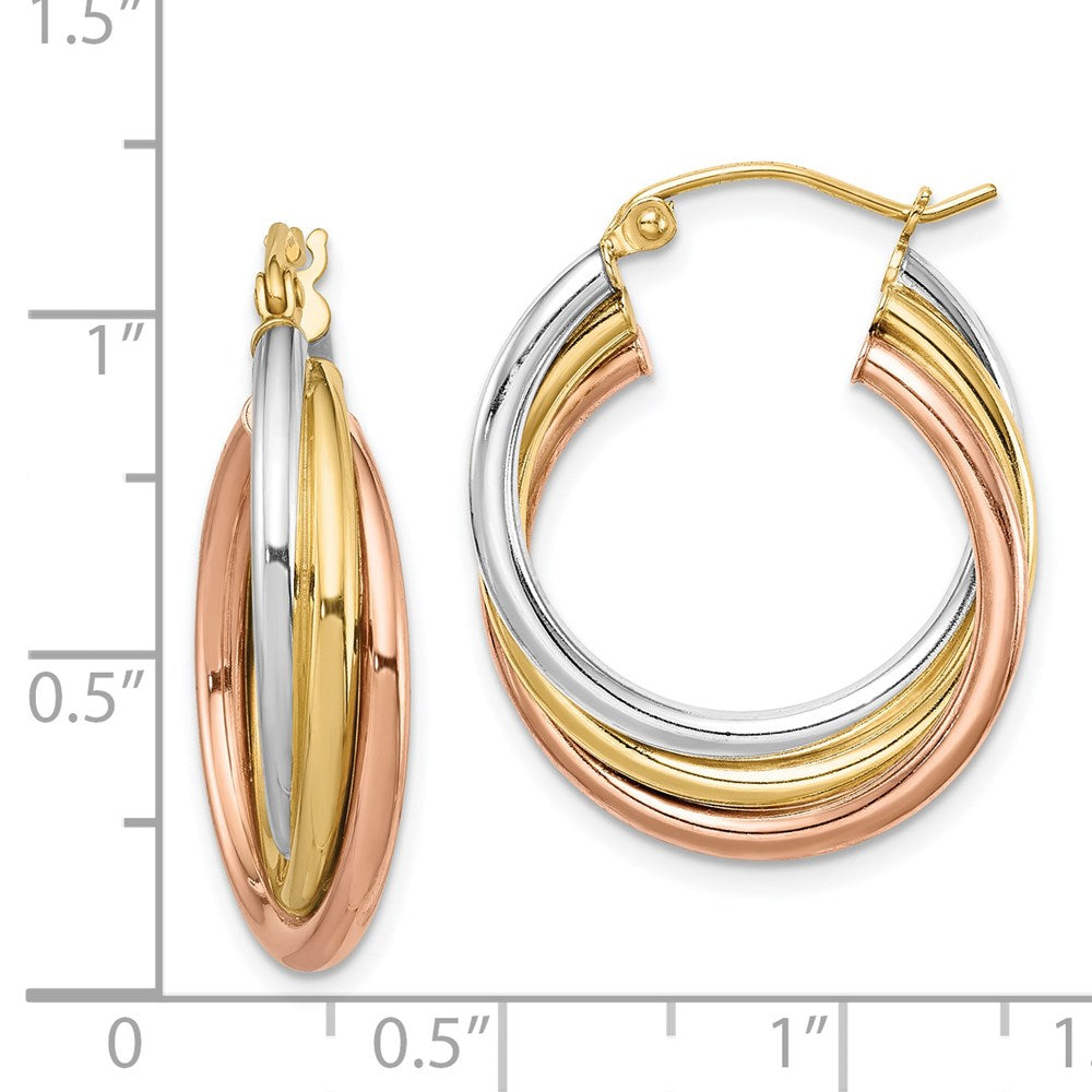 Sterlingsilber Rhodiniert Rose/yellow Vergoldet Creolen
