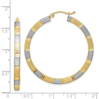 Sterlingsilber Rhodiniert Vermeil Diamantiert 3x40mm Creolen