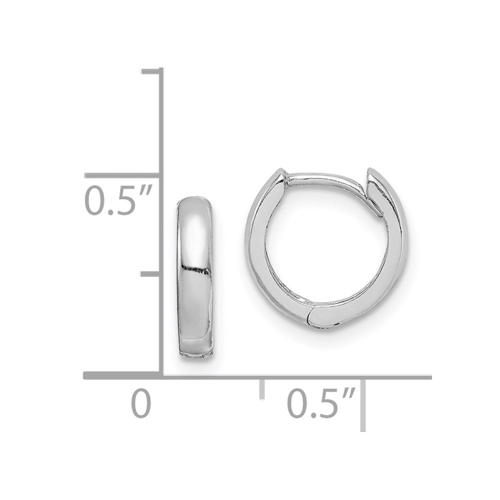 Sterlingsilber Rhodium Poliert Klappbar Creolen