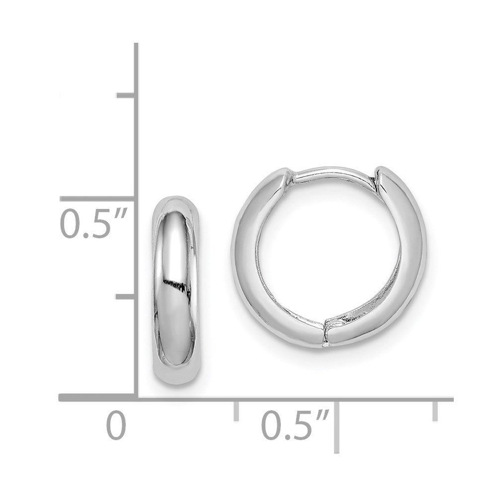Sterlingsilber Rhodium Poliert Klappbar Creolen