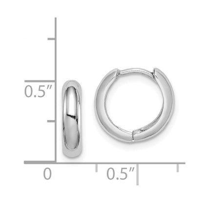 Sterlingsilber Rhodium Poliert Klappbar Creolen