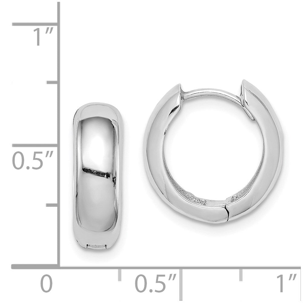 Sterlingsilber Rhodium Poliert Klappbar Creolen