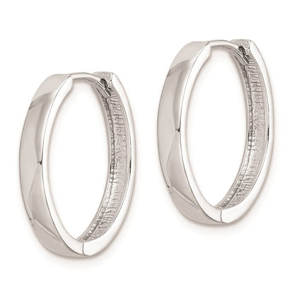 Sterlingsilber Rhodium Poliert Klappbar Creolen