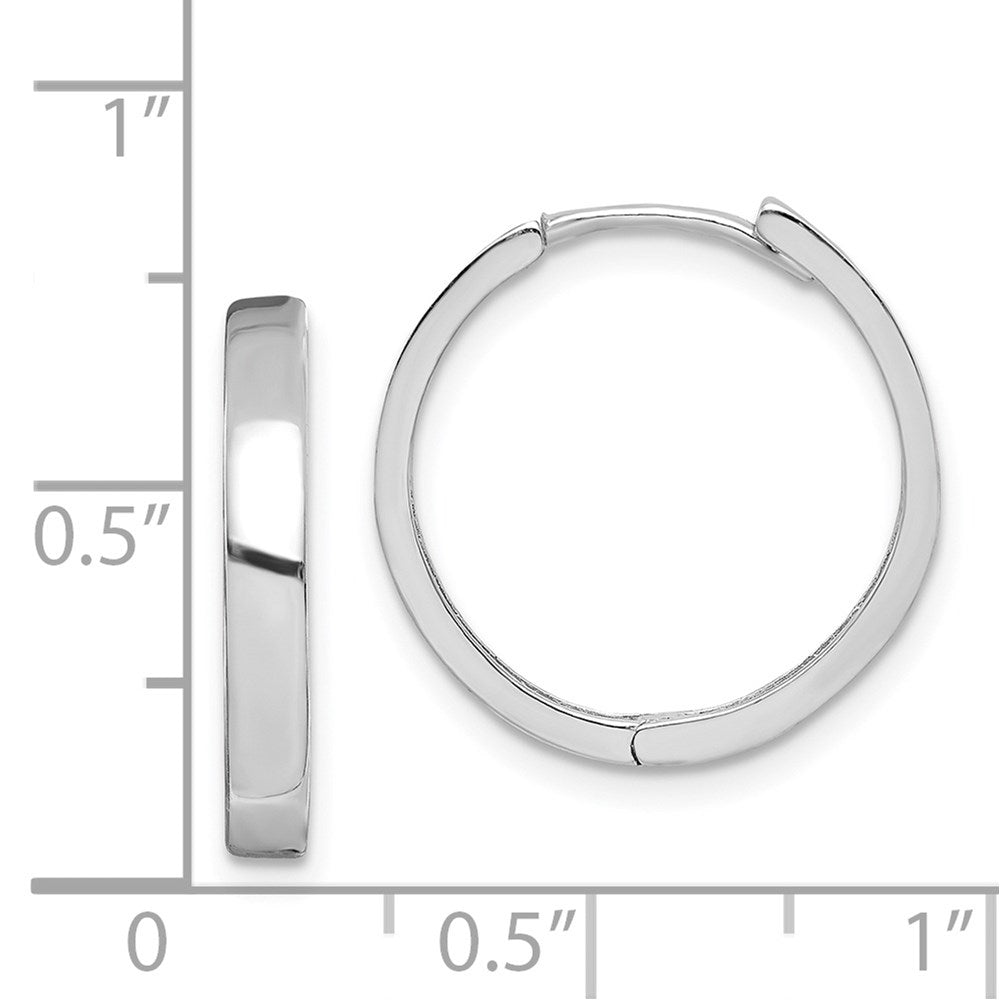 Sterlingsilber Rhodium Poliert Klappbar Creolen