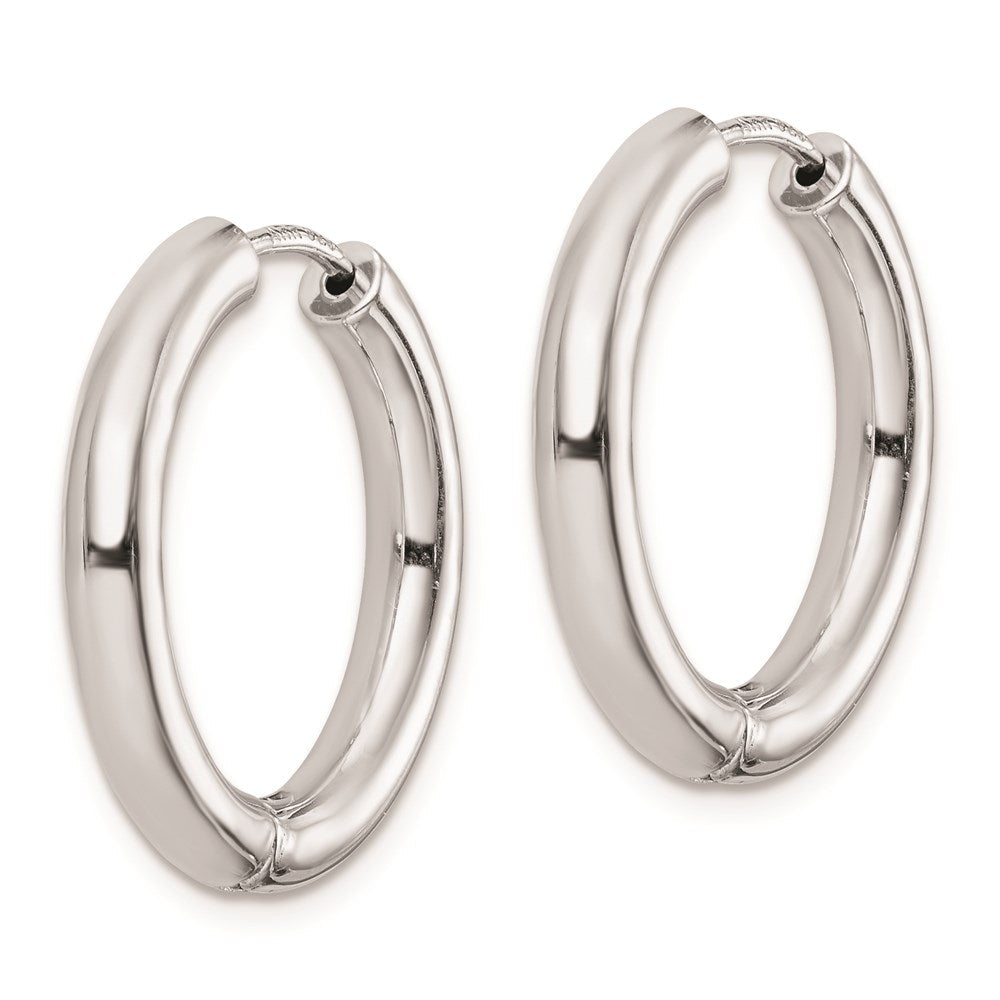 Sterlingsilber Rhodium Poliert Klappbar Creolen