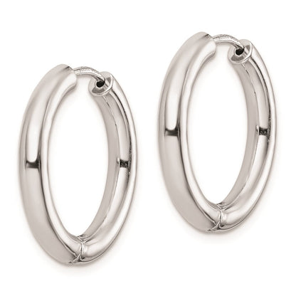 Sterlingsilber Rhodium Poliert Klappbar Creolen