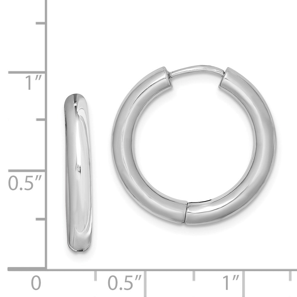 Sterlingsilber Rhodium Poliert Klappbar Creolen
