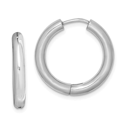 Sterlingsilber Rhodium Poliert Klappbar Creolen