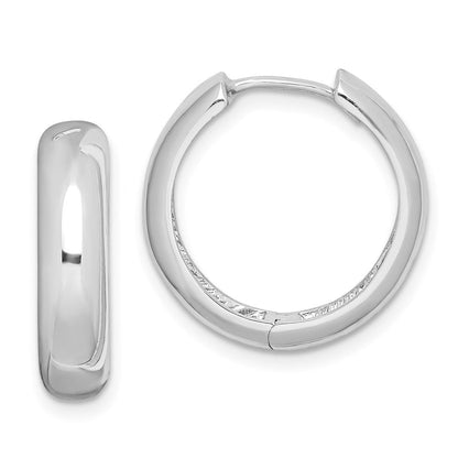 Sterlingsilber Rhodium Poliert Klappbar Creolen